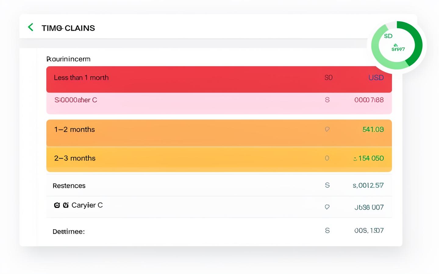 Time-bar radar in the StilFresh app, grouping live cases by urgency